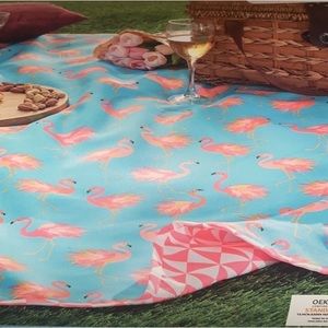 Cynthia Rowley Indoor/Outdoor Flamingo Print Picnic Mat 50 in x 60 in